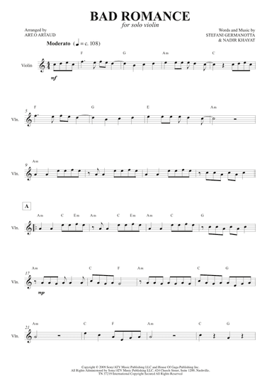 Bad Romance (arr. Art.o Artaud)