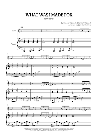What Was I Made For? (arr. Benzaiten Editions)