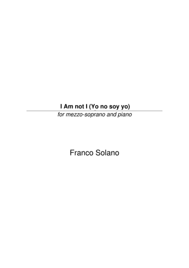 I Am not I (Yo no soy yo)