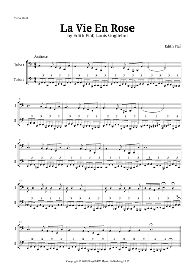 La Vie En Rose (arr. Langanho)