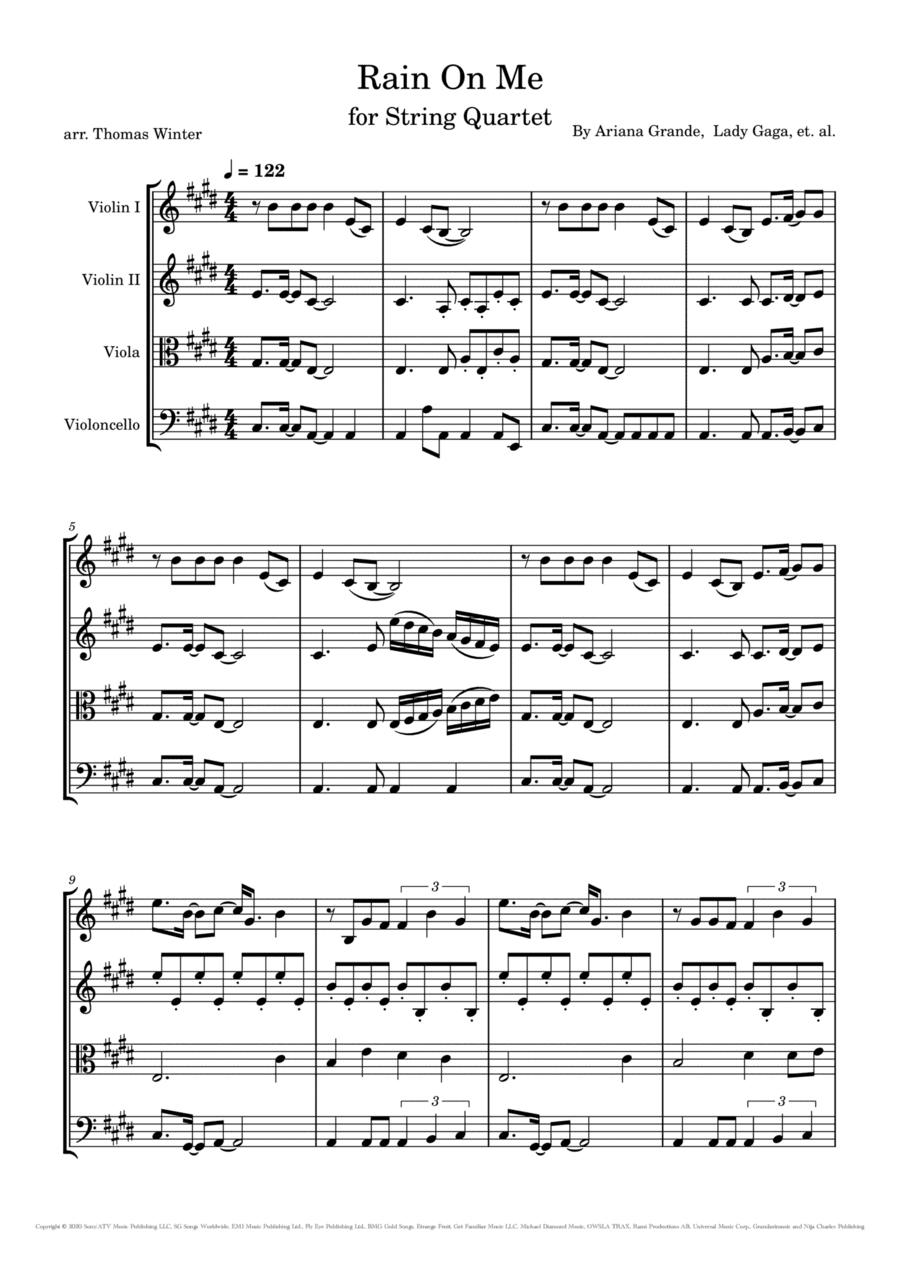 Rain On Me (arr. Thomas Winter)