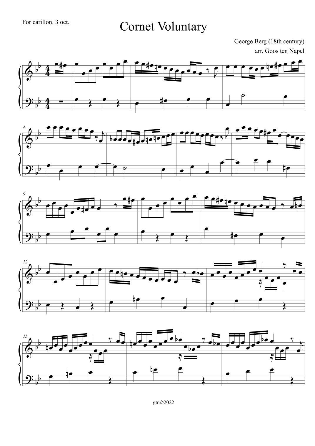 Cornet Voluntary (arr. Goos ten Napel)