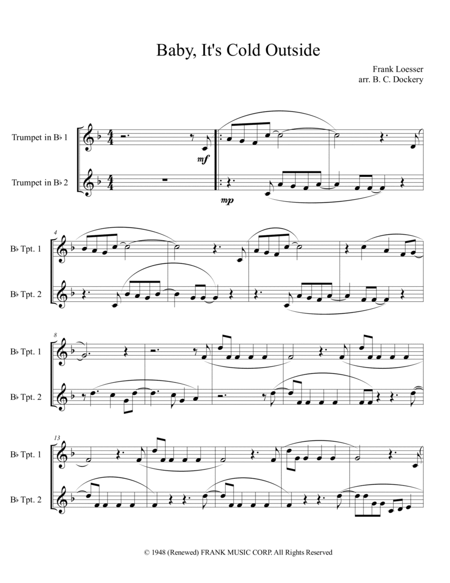 Baby, It's Cold Outside (arr. B. C. Dockery)