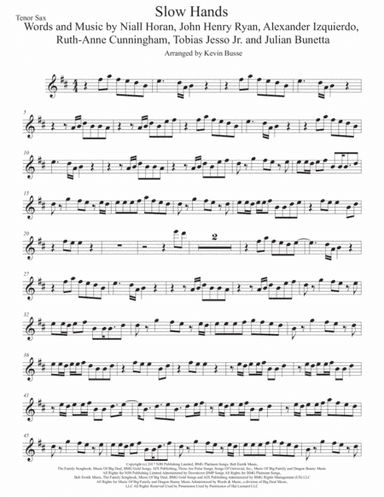 Slow Hands (arr. Kevin Busse)
