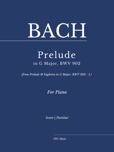 Bach: Prelude (from Prelude & Fughetta in G Major, BWV 902 - 1.) - as played By Víkingur Ólafsson (arr. Flavio Regis Cunha)