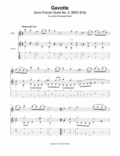 Gavotte (from French Suite No. 5) (arr. Mark Phillips)