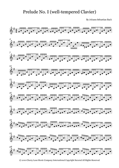 Prelude No. I (well-tempered Clavier) (arr. Fernanda Moura)