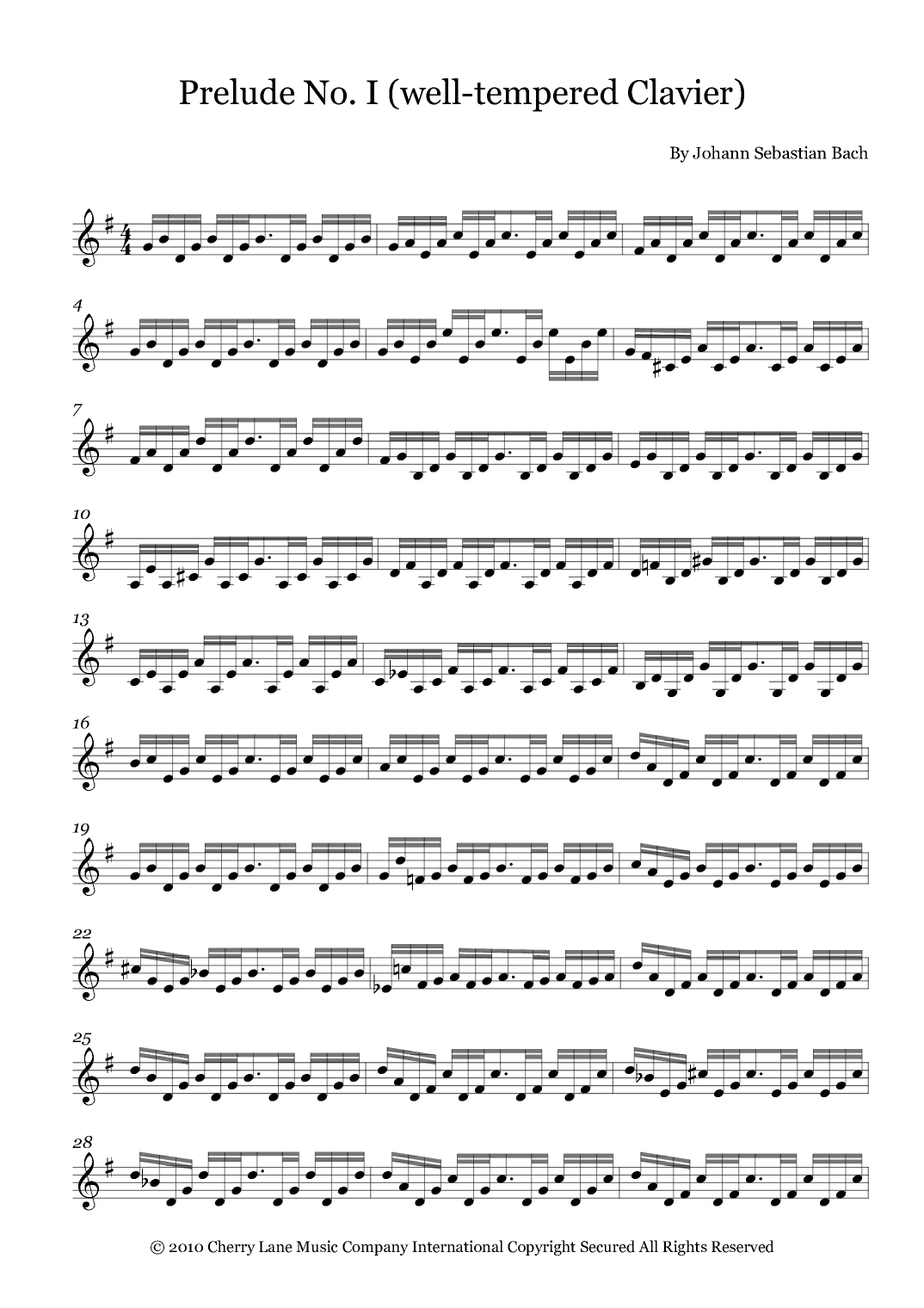 Prelude No. I (well-tempered Clavier) (arr. Fernanda Moura)