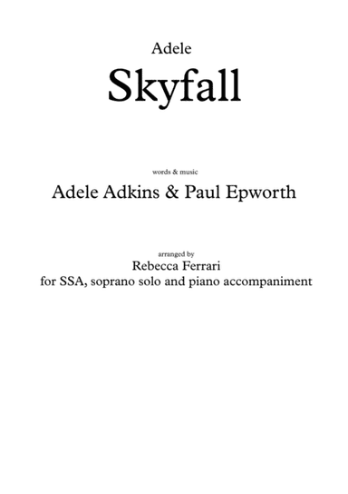 Skyfall (arr. Rebecca Ferrari)