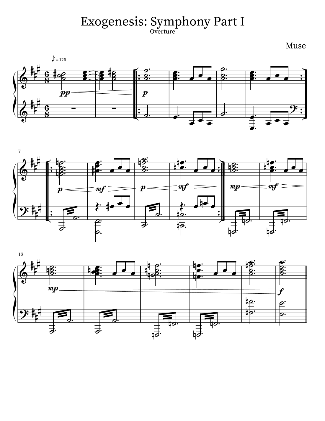 Exogenesis: Symphony Part I (overture) (arr. M. Sloan)