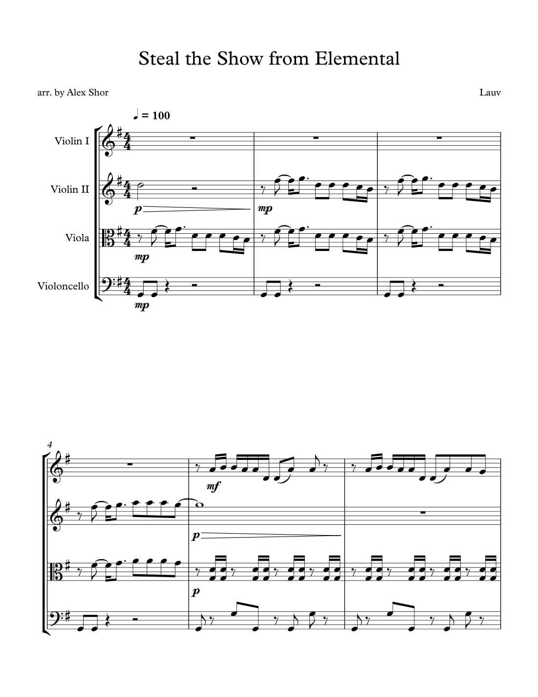 Steal The Show (arr. Alex Shor)