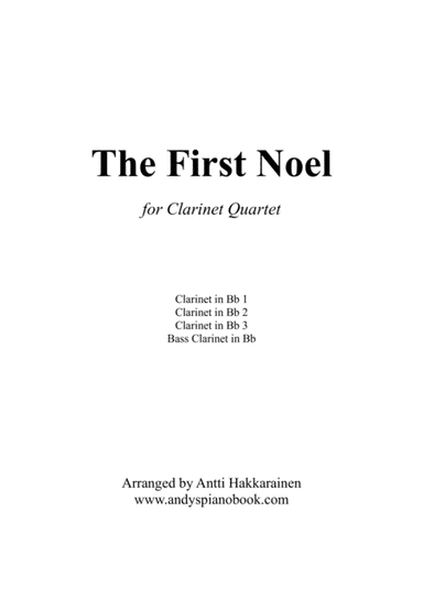 The First Noel - Clarinet Quartet (arr. Antti Hakkarainen)