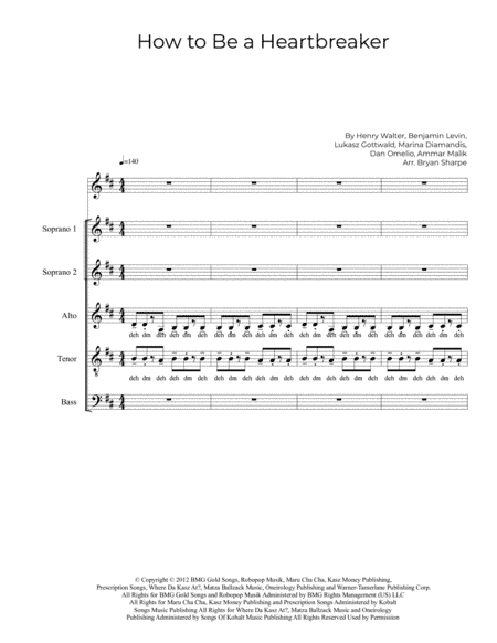 How To Be A Heartbreaker (arr. Bryan Sharpe)