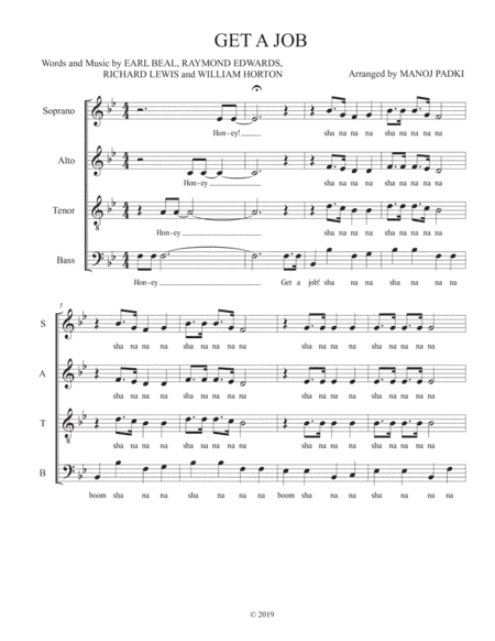 Get A Job (arr. Manoj Padki)