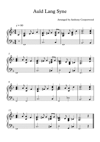 Auld Lang Syne (arr. by Anthony Cooperwood)