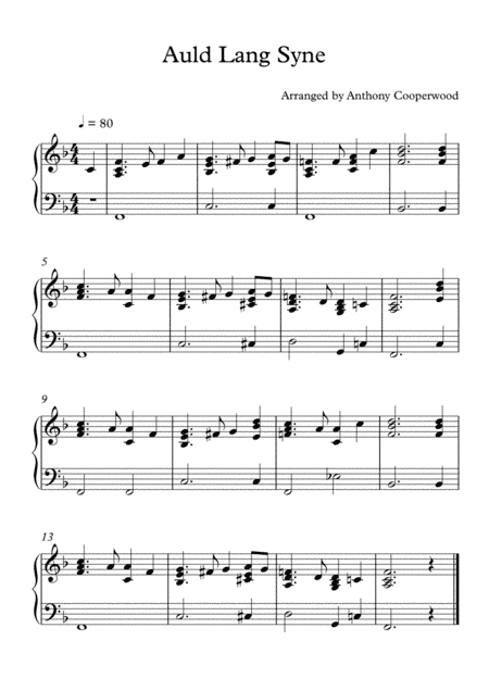 Auld Lang Syne (arr. by Anthony Cooperwood)