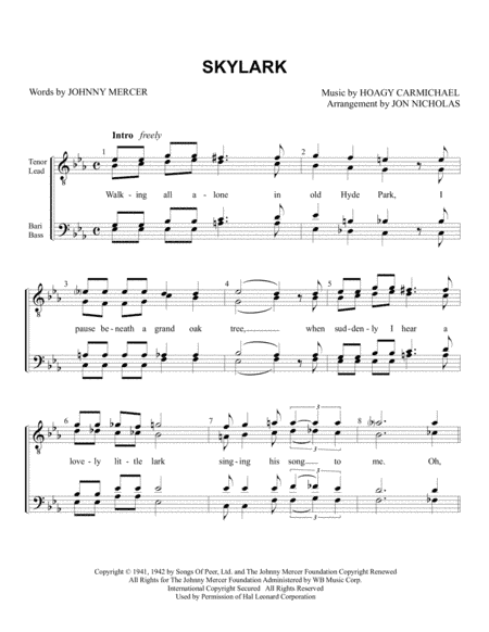 Skylark (arr. Jon Nicholas)