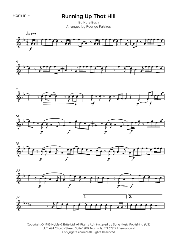 Running Up That Hill (arr. Rodrigo Faleiros)