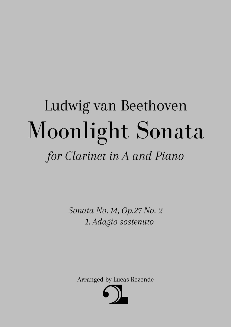 "Moonlight Sonata" for A Clarinet and Piano (arr. Lucas Rezende)