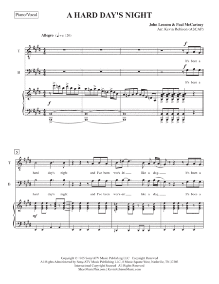 Another Hard Day's Night (arr. Kevin Robison)