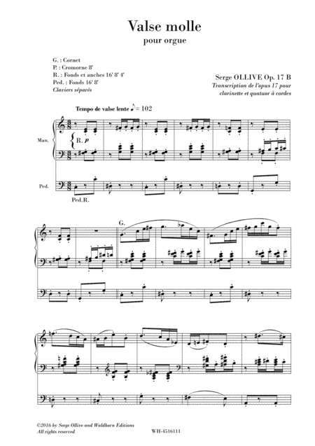 VALSE MOLLE , OP. 17b (Flabby waltz)