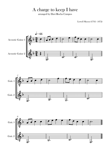 A charge to keep I have (arr. Davi Rocha Campos)