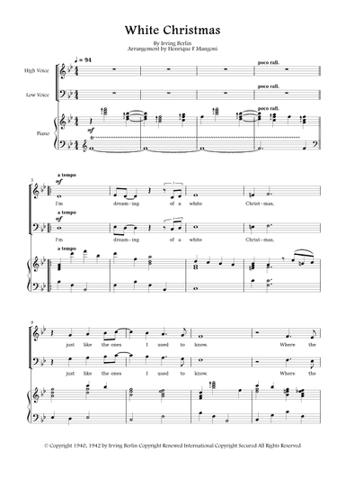White Christmas (arr. Henrique F Mangoni)