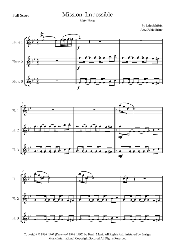 Mission: Impossible Theme (arr. Fabio Britto)