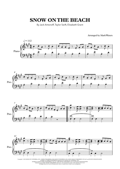 Snow On The Beach (arr. Mark Waters)