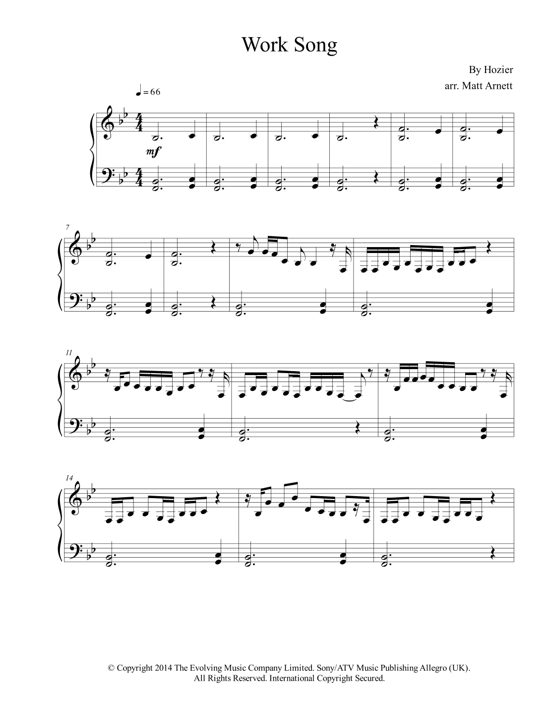 Work Song (arr. Matt Arnett)