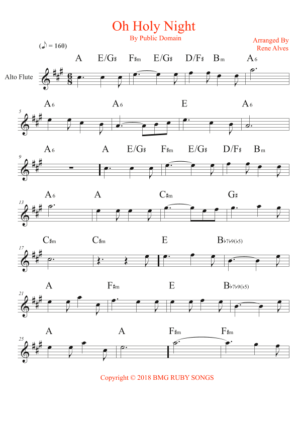 oh holy night (arr. Rene Alves)