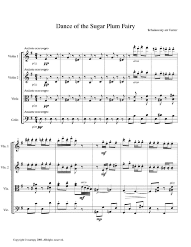 Dance of the Sugar Plum Fairy from the Nutcracker (arranged for String Quartet) (arr. Marmpy)