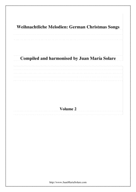 Weihnachtliche Melodien: German Christmas Songs (Vol. 2) (arr. Juan Maria Solare)