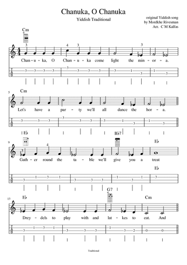 Chanuka, O Chanuka (Rivesman) - ukulele duet (arr. Christy Kalfas)