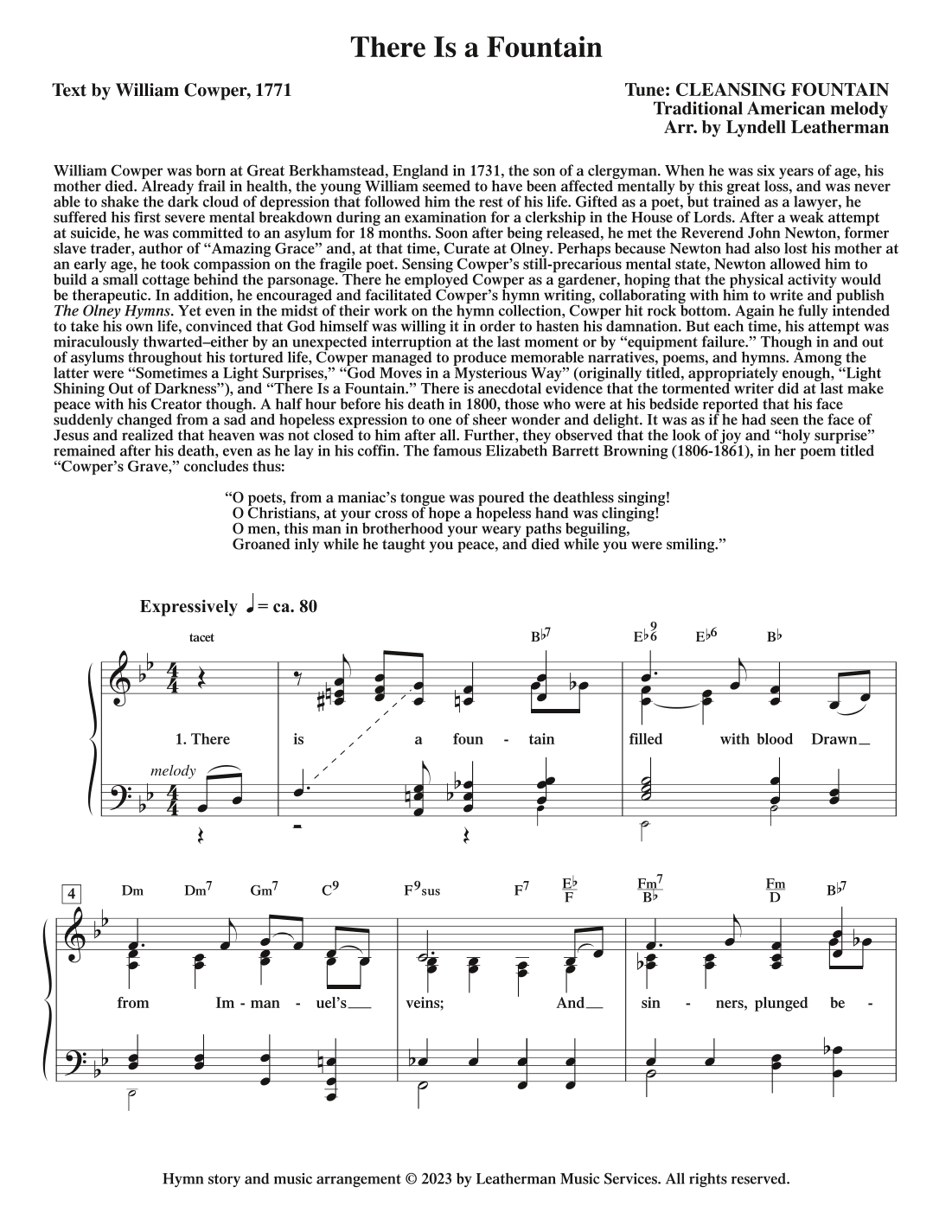 There Is a Fountain (arr. Lyndell Leatherman)