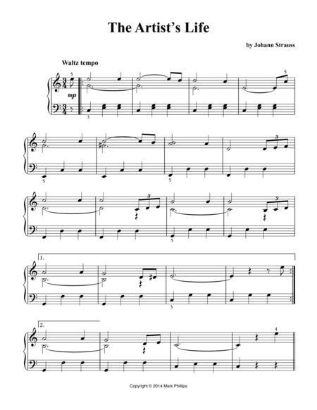 The Artist's Life (arr. Mark Phillips)