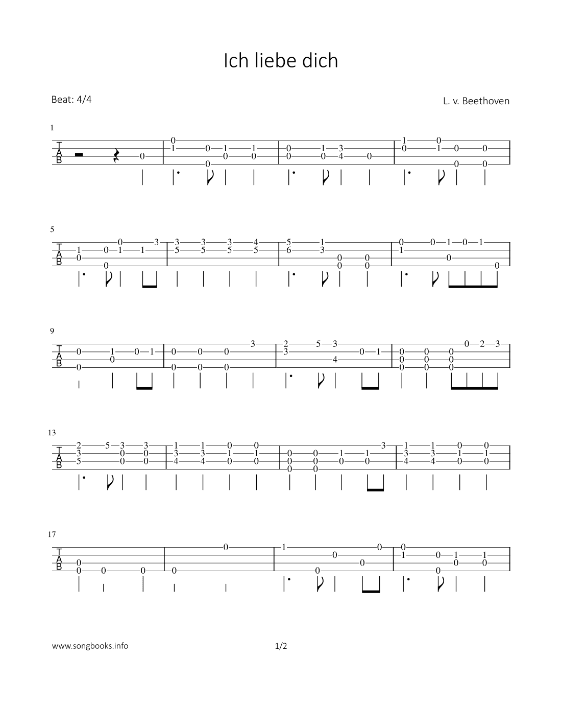 Ich liebe dich (arr. Bettina Schipp)