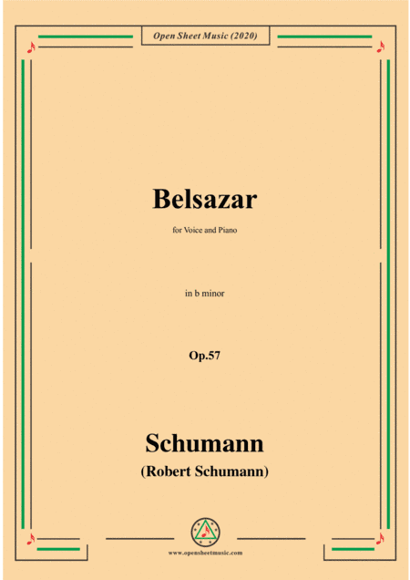 Schumann-Belsazar,Op.57,in b minor,for Voice&Piano (arr. MSM)