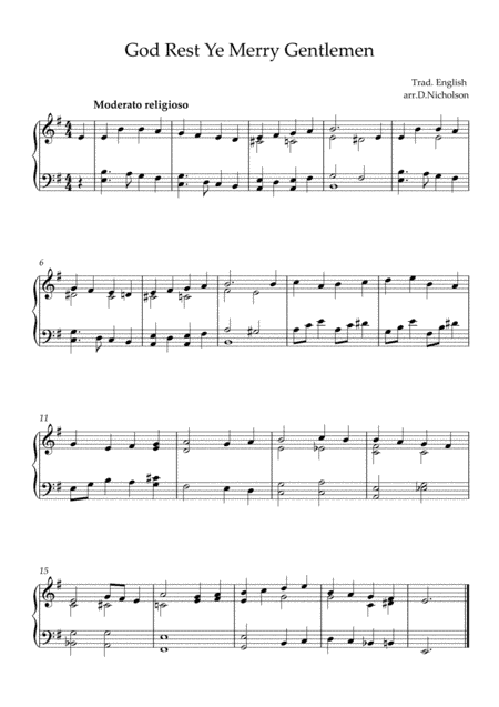 God Rest Ye Merry Gentlemen (arr. Daniel Nicholson)