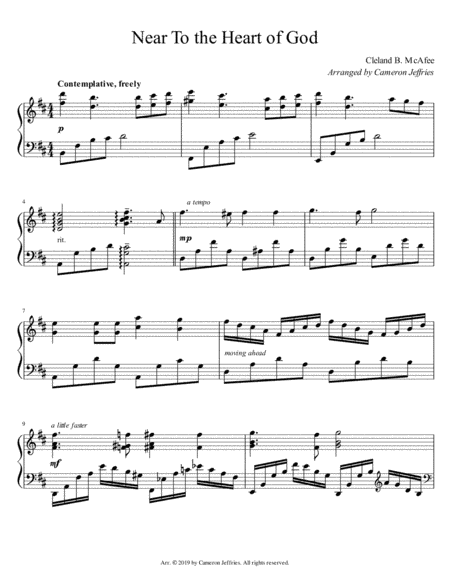 Near to the Heart of God (arr. Cameron Jeffries)
