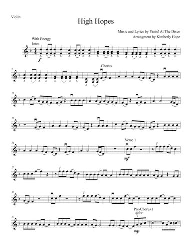 High Hopes (arr. Kimberly Hope)