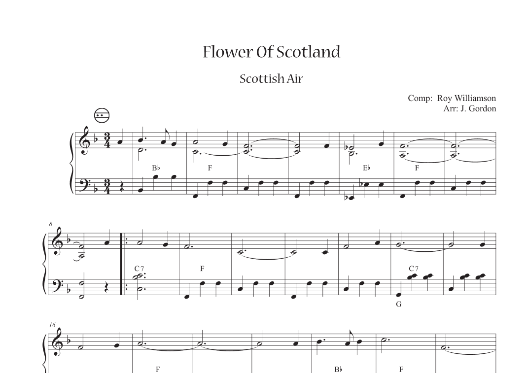 Flower Of Scotland (arr. Julia Gordon)