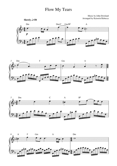 Flow My Tears (arr. Kaiserin Rebecca)