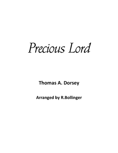 Precious Lord (arr. Regina Bollinger)