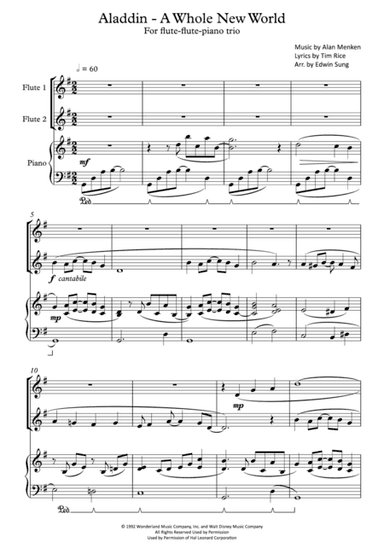 A Whole New World (from 'Aladdin') (arr. Edwin Sung)
