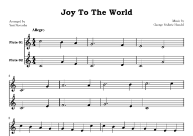 Joy To The World - For Flute Duet (arr. Yuri Noronha)