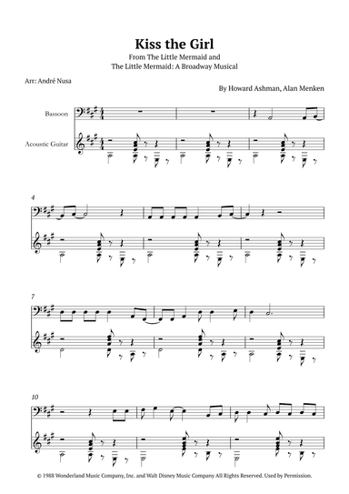 Kiss The Girl (arr. André Nusa)