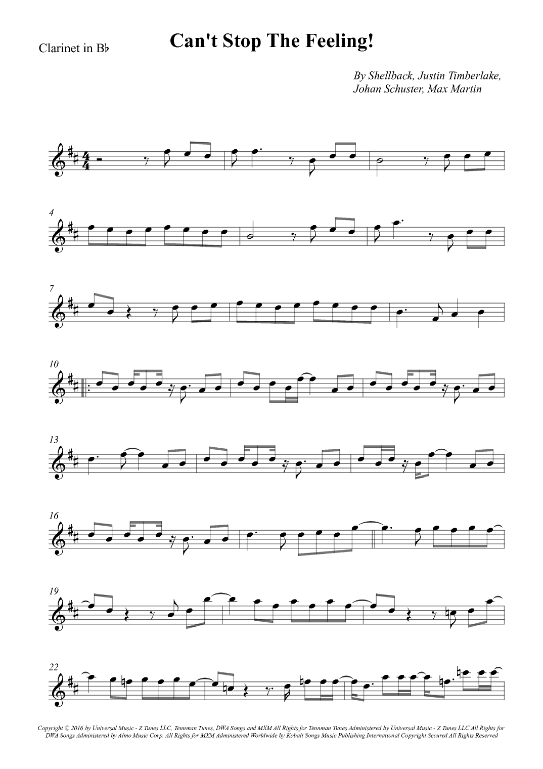 Can't Stop The Feeling! (arr. Wesley S. SIlva)