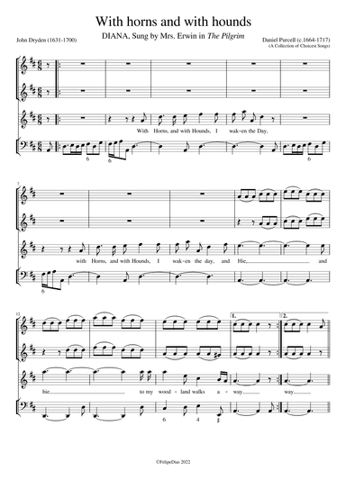 With horns and with hounds (arr. Early Music Scores)