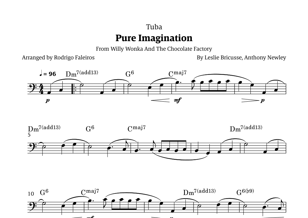 Pure Imagination (arr. Rodrigo Faleiros)